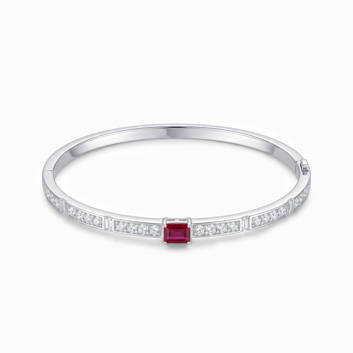 红色方饰几何细手镯