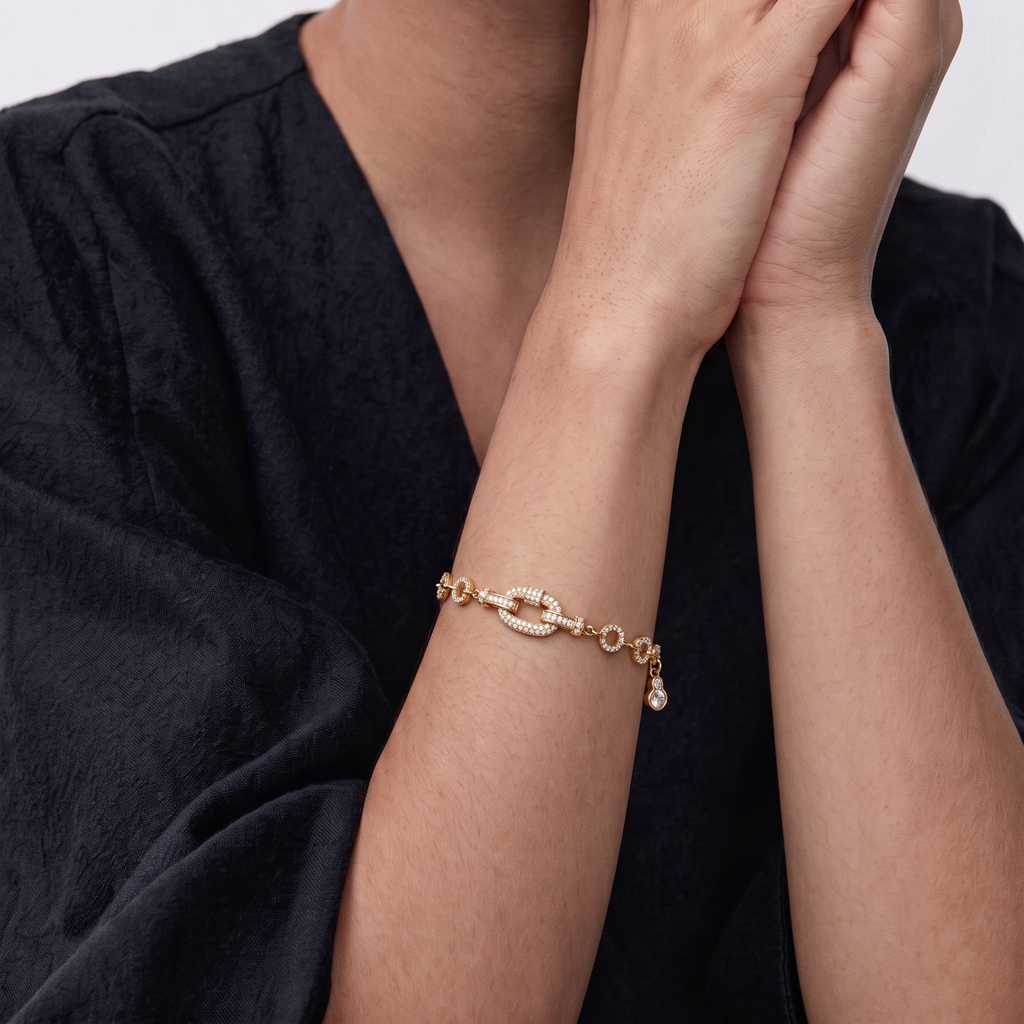 Pavé Diamond Link Chain Bracelet