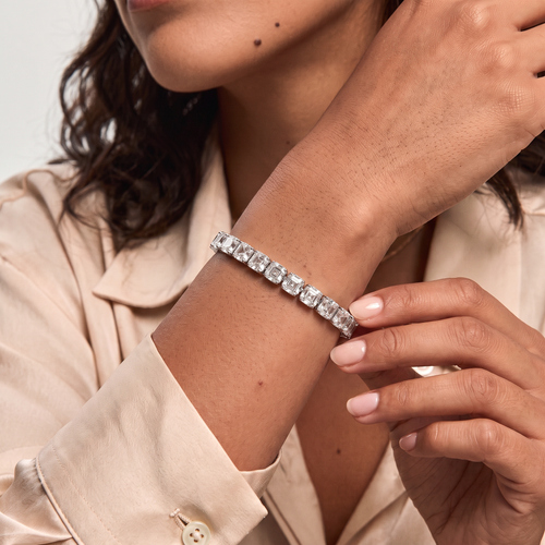 Asscher Cut Tennis Bracelet