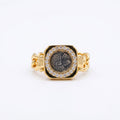 Tower Chain Open Coin Ring