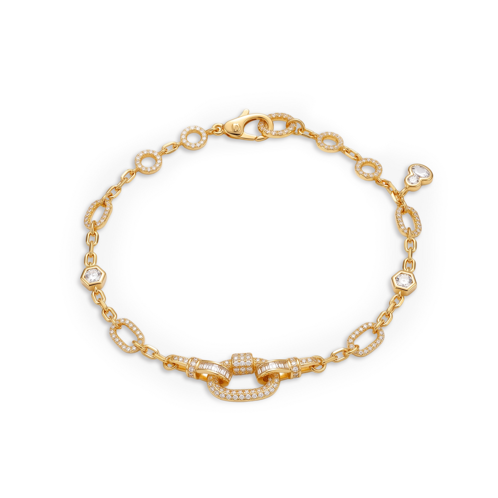 Pavé Diamond Link Chain Bracelet