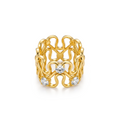 Diamond Filigree Wide Band Ring