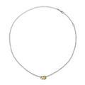 Interlocking Ring Pendant Chain Necklace