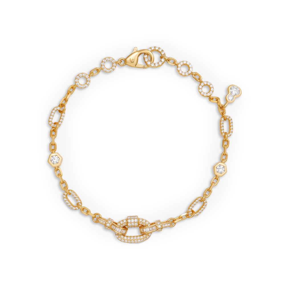 Pavé Diamond Link Chain Bracelet