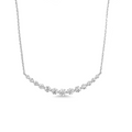 Graduated Diamond Smile Bar Necklace