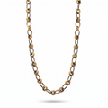 Two-Tone Knot Link Chain Necklace