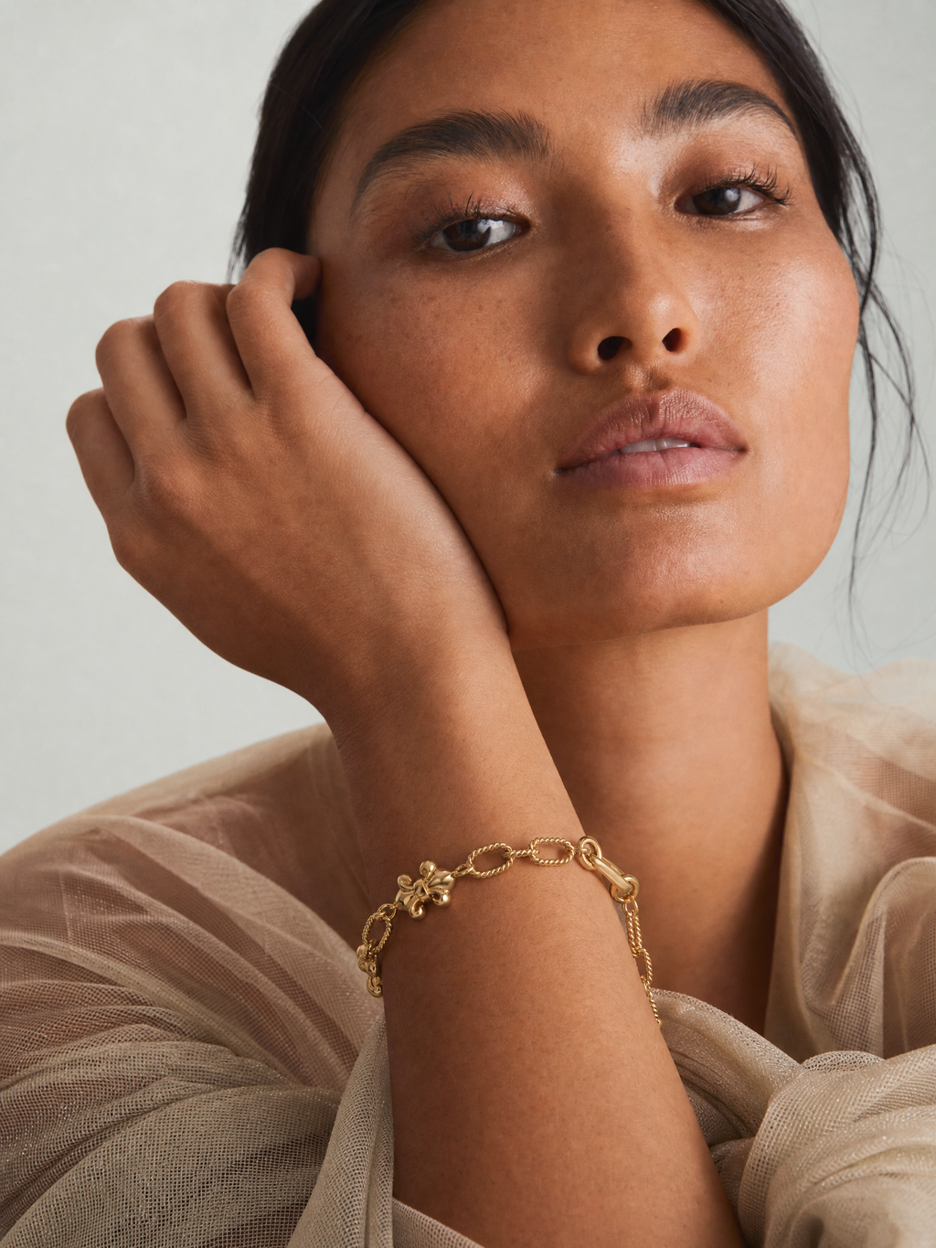 Rope Link Bow Chain Bracelet