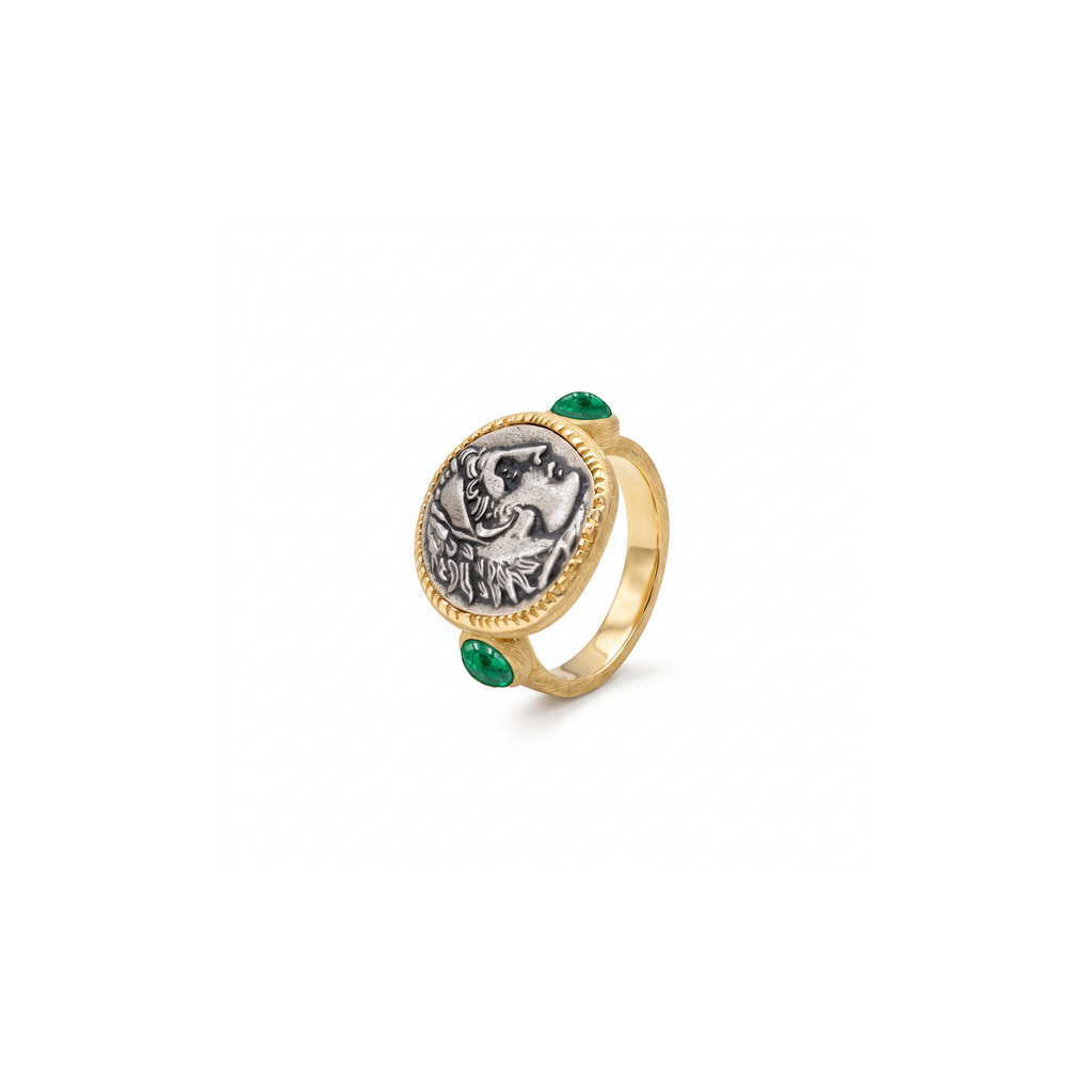 Portrait Medallion Signet Ring